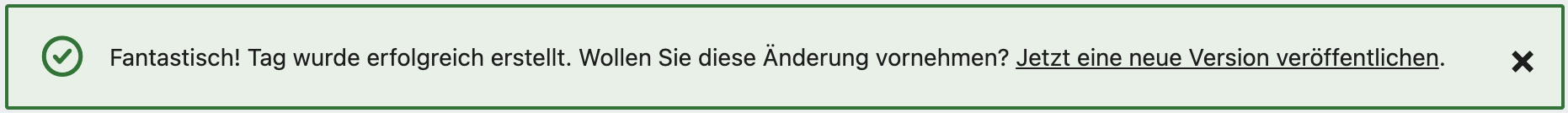 Matomo Tag veröffentlichen